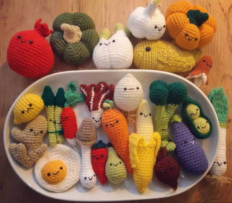 amigurumi cotti e crudi - verdure - uncinetto - R nel bosco