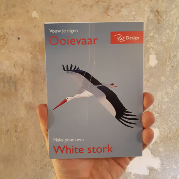 mobile white stork - decorazione a forma di cicogna bianca - R nelbosco